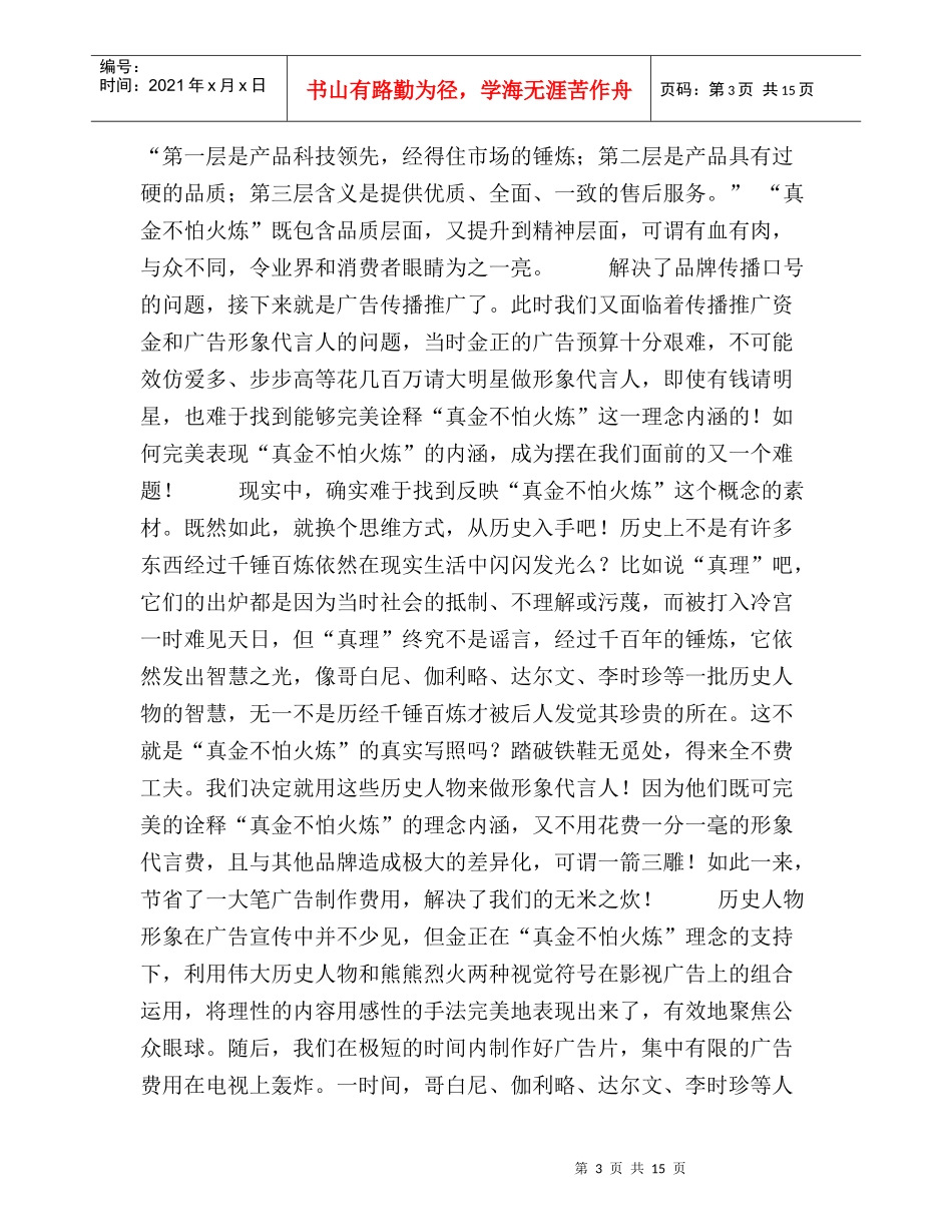 成熟苹果金正DVD整合营销传播策划案_第3页