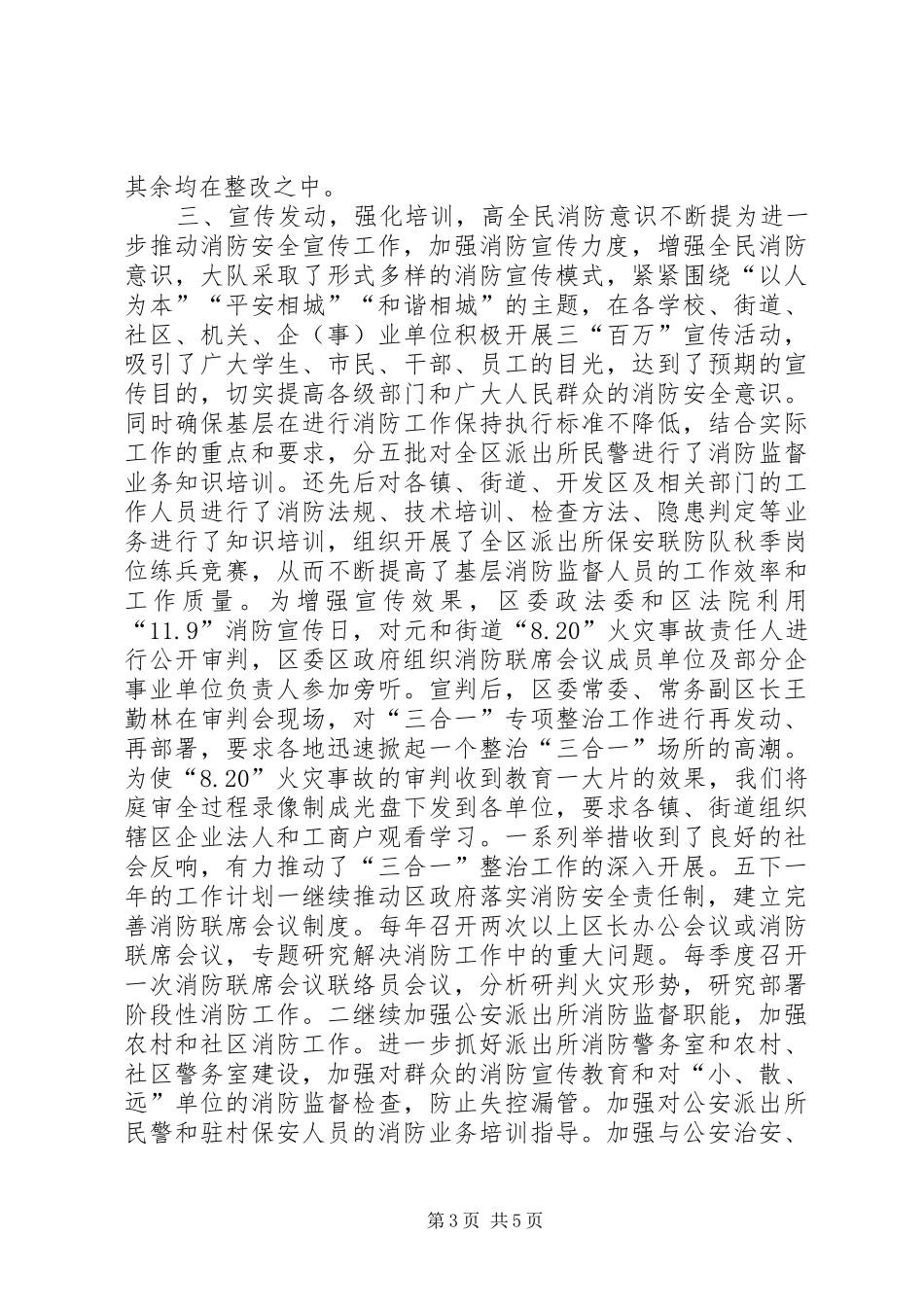 区消防大队年度总结报告_第3页