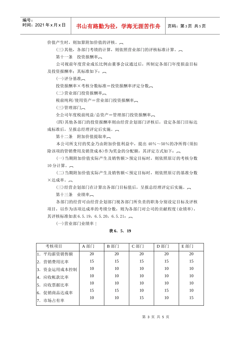 家电制造业绩效奖金_第3页