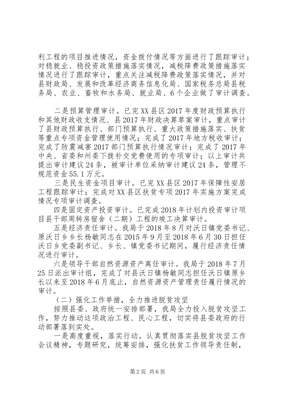 审计局XX年度班子工作总结_第2页