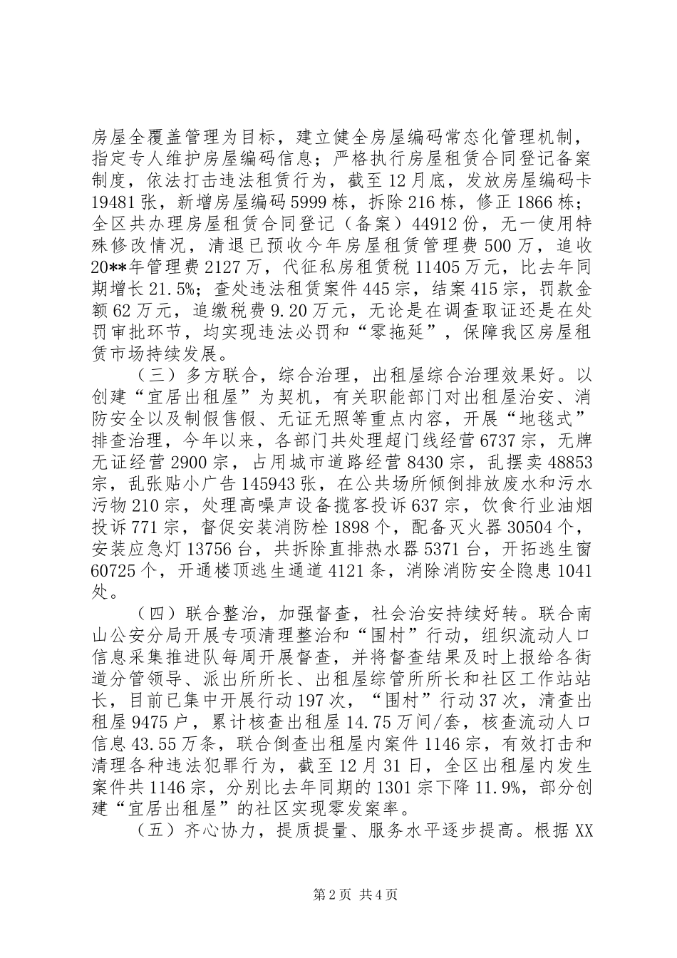 出租屋管理办公室年度工作总结范文_第2页