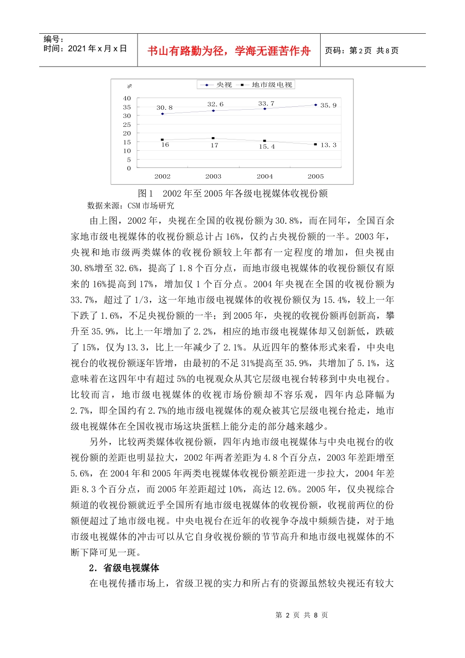 基于产业结构的地市级电视媒体竞争态势探析_第2页
