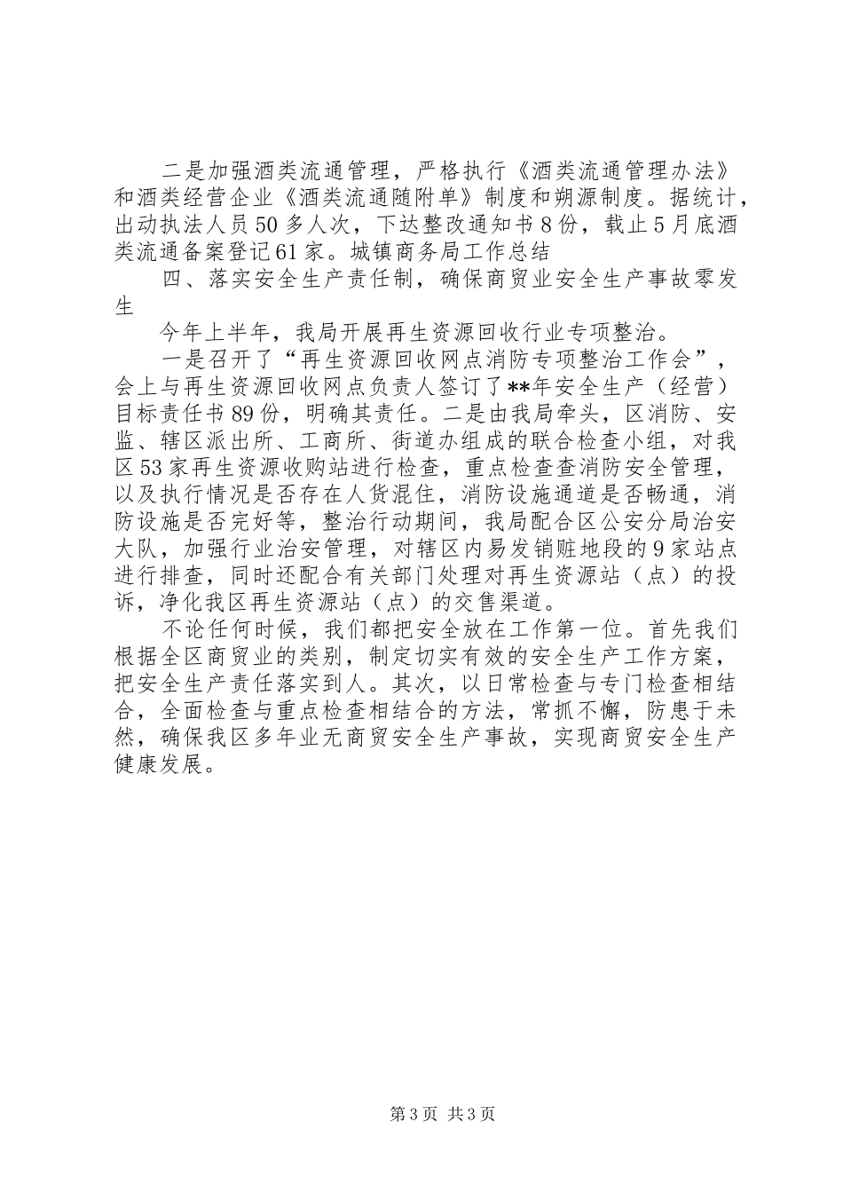 城镇商务局年度工作总结_第3页