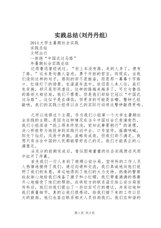 实践总结(刘丹丹组)