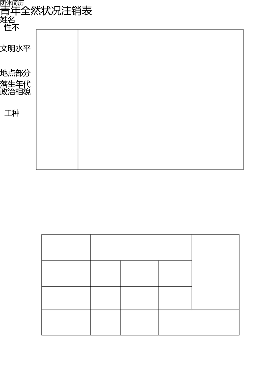 团员及青年基本情况登记表 _第3页