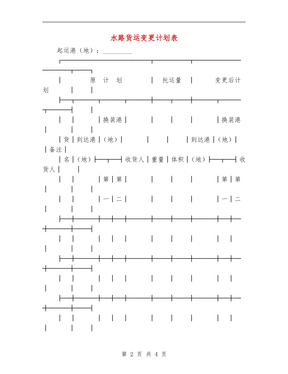 水路货运变更计划表_第2页