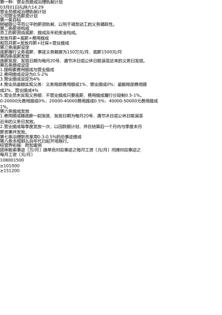 五种销售人员-业务员提成管理制度方案汇总(销售部值得收藏) 