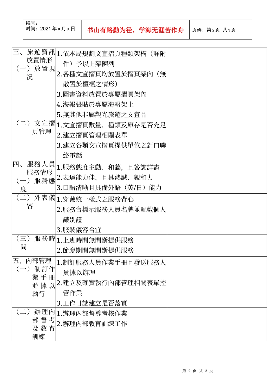交通部观光局辅导地方政府建置旅游服务中心(不)定期督..._第2页