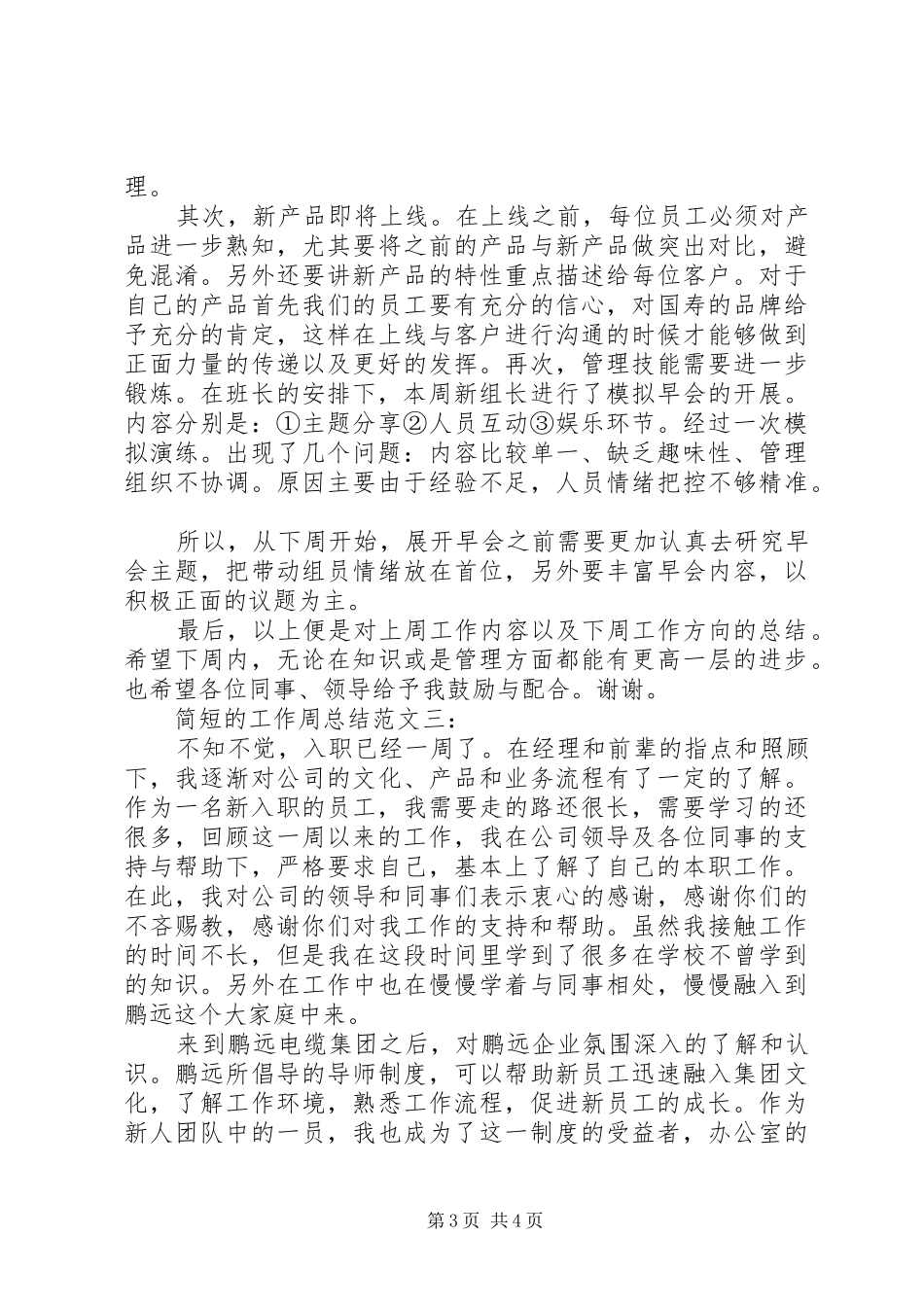 工作周总结范文简短_第3页