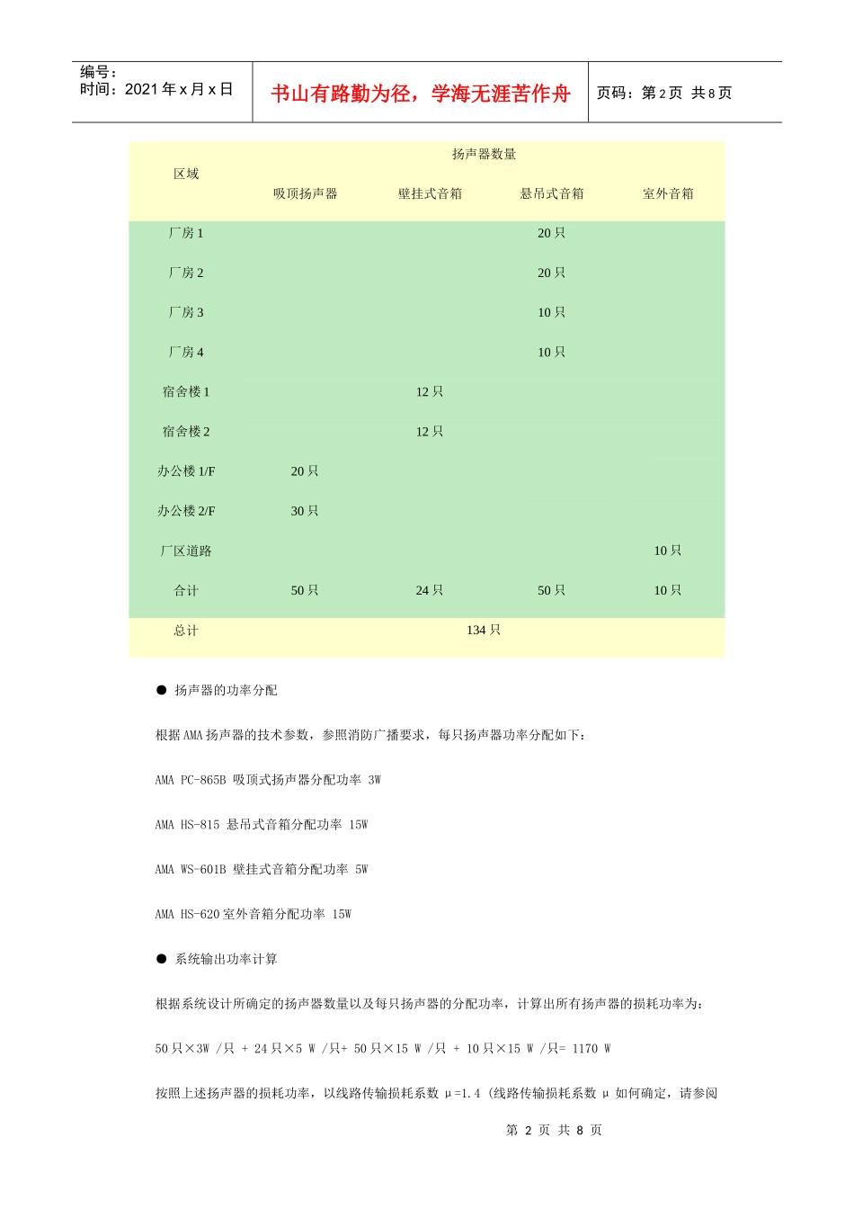 大型工厂公共广播系统设计方案_第2页