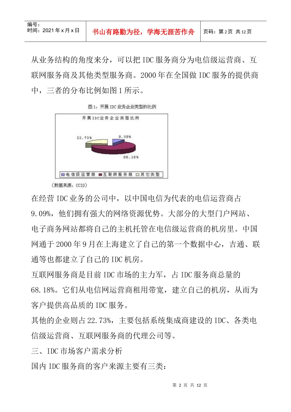 市场篇 中国IDC市场分析_第2页