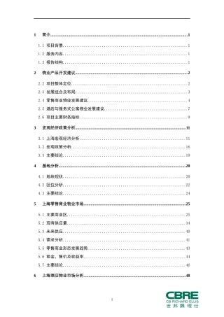 世邦伟理士-上海淮海路综合性发展地块-市场定位分析报告-130DOC