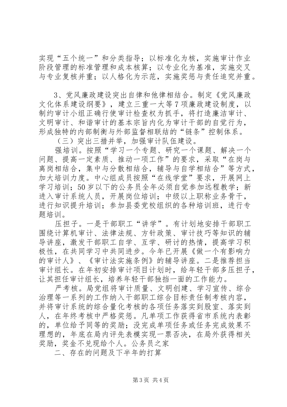 审计局开展优质审计工作总结_第3页