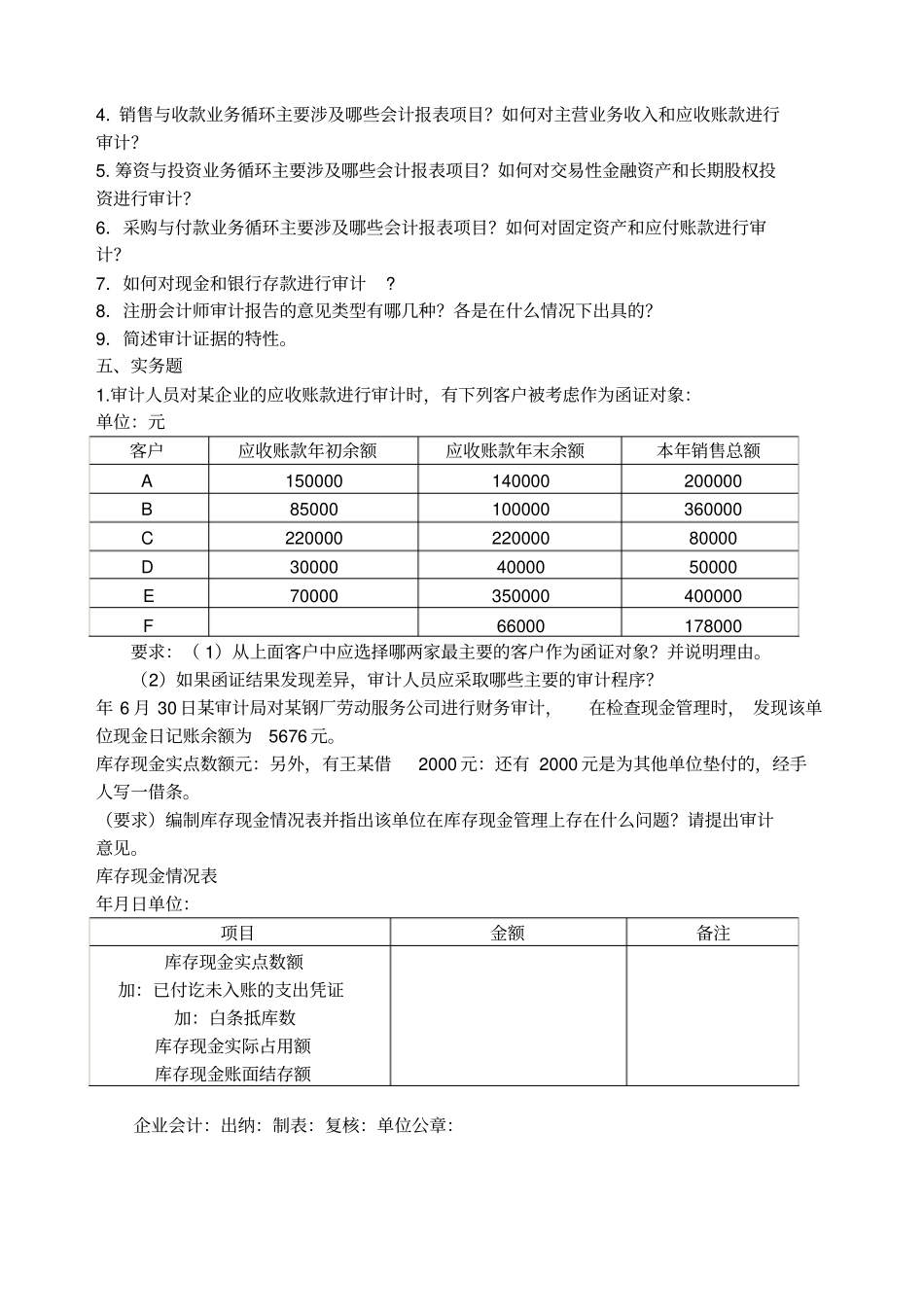 审计学试题与答案_第3页
