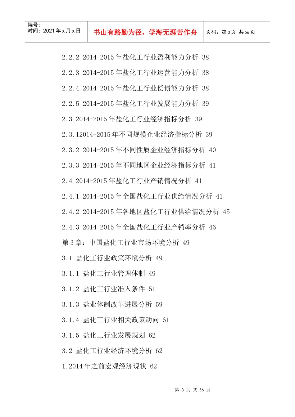中国盐化工市场发展规划及投资风险分析报告XXXX-2021年_第3页