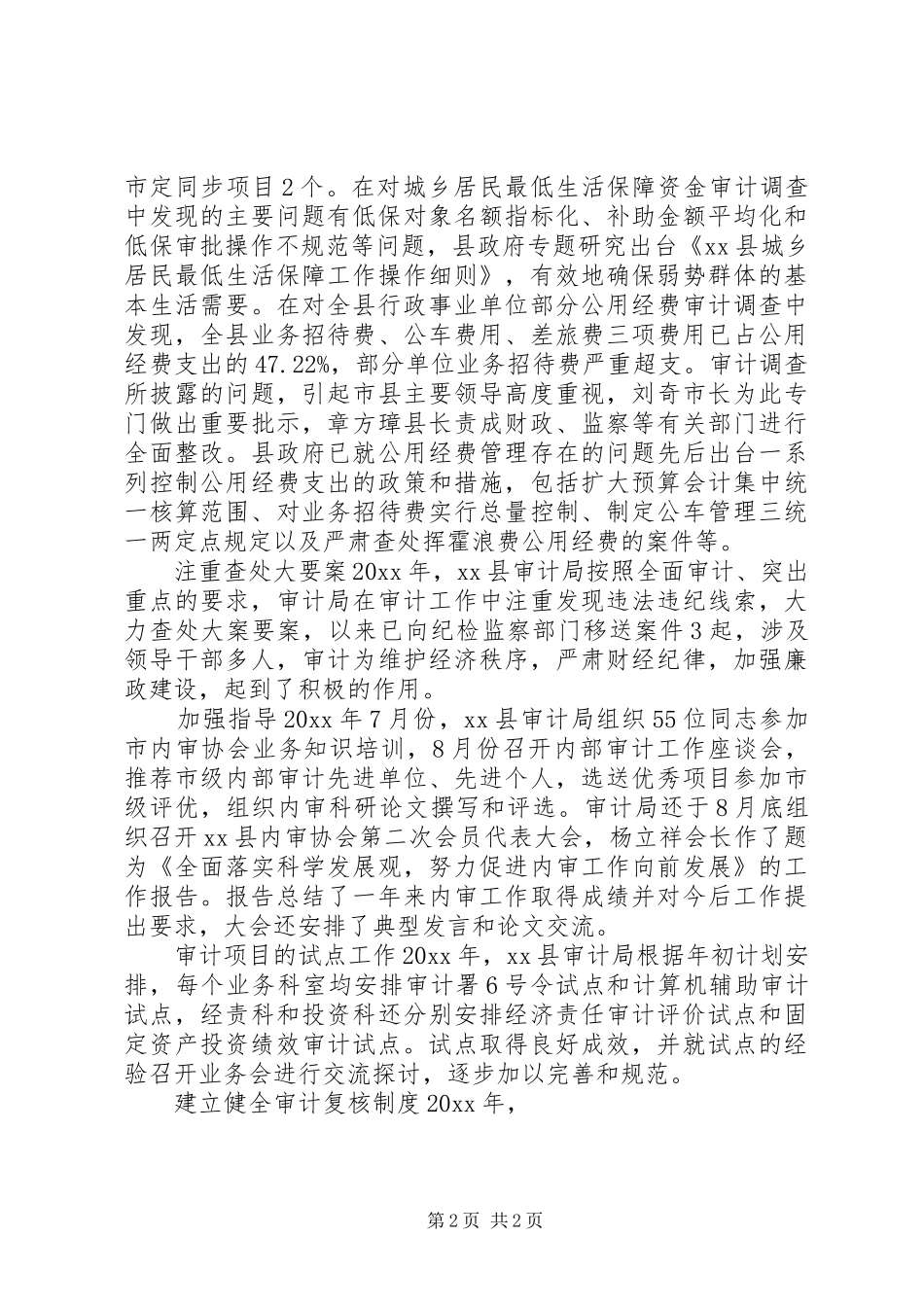 审计局工作总结范文_第2页