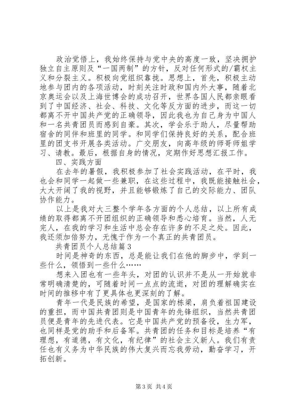 共青团员个人总结精选_第3页
