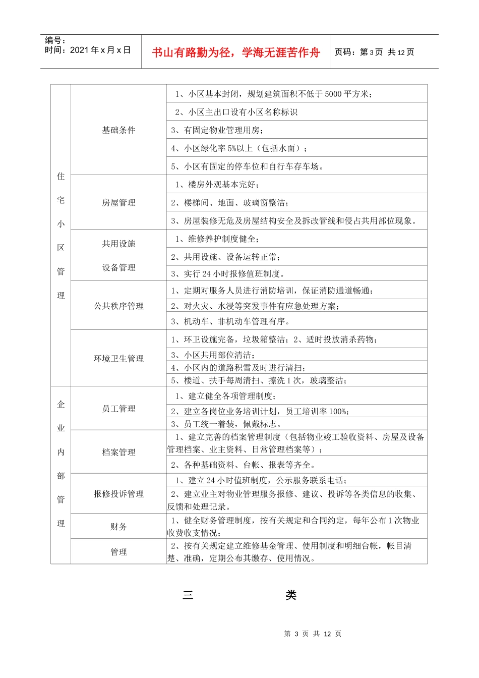 呼伦贝尔市住宅小区物业服务收费标准_第3页