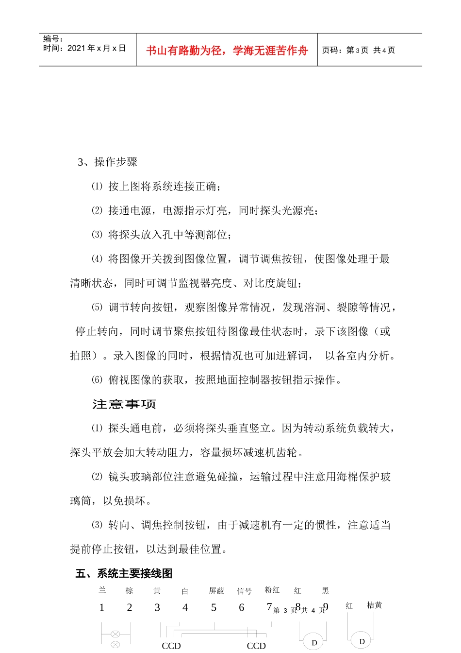 CT―70型井下电视使用说明书_第3页