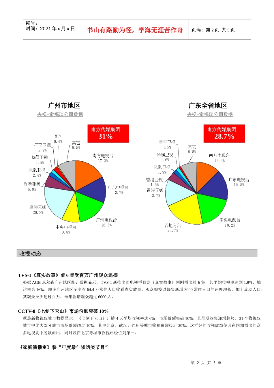 《收视与广告》第23期doc-TVS-南方电视台_第2页