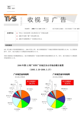 《收视与广告》第23期doc-TVS-南方电视台