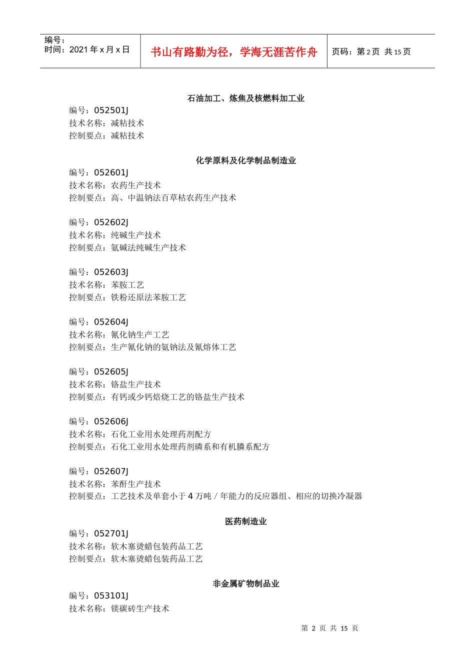 中国禁止进口限制进口技术目录_第2页