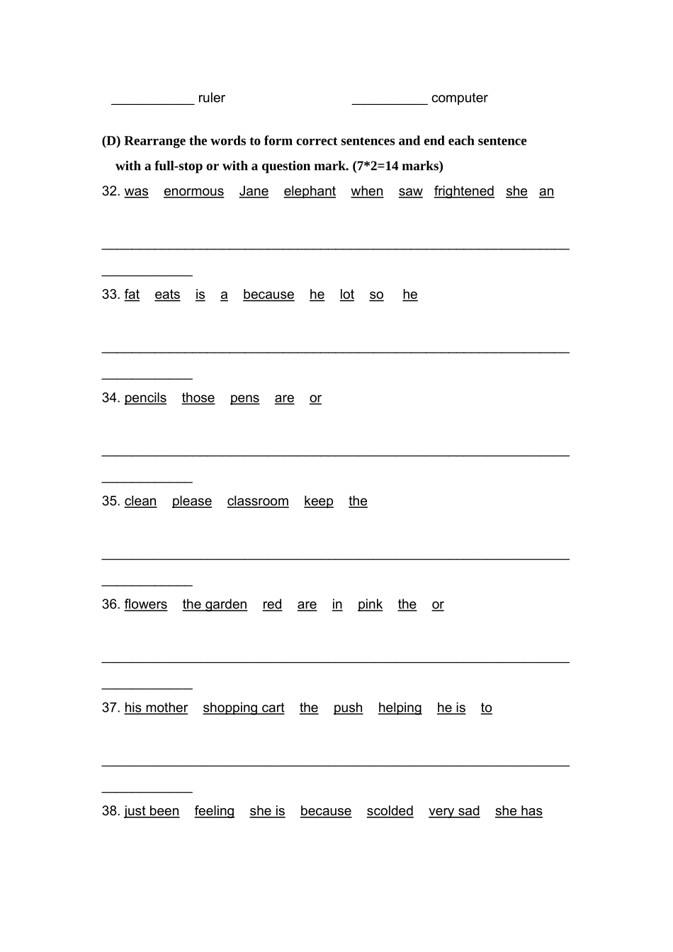 新加坡小学一年级英语试PRACTICE 52 _第3页