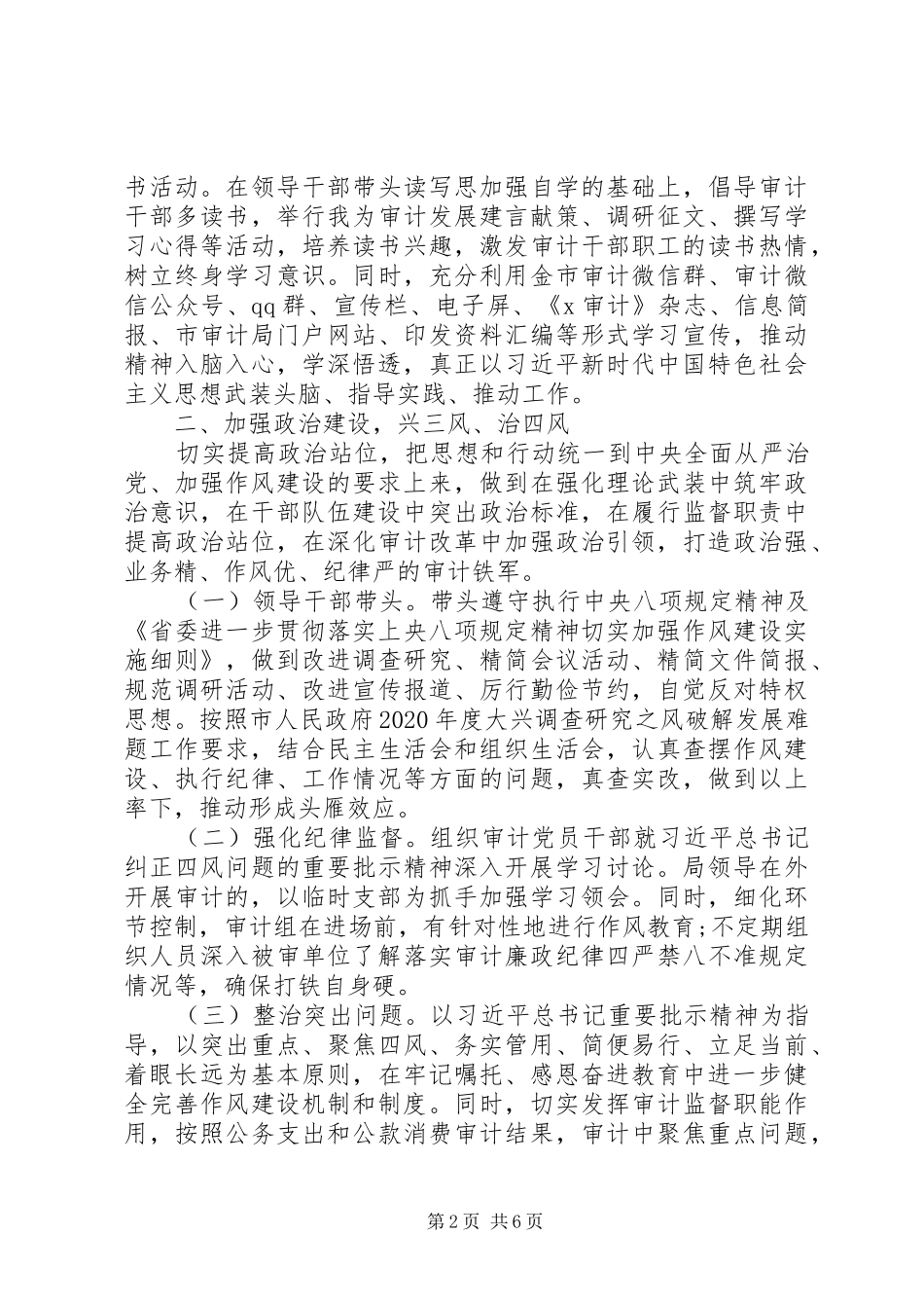 审计局XX年党建工作总结_第2页