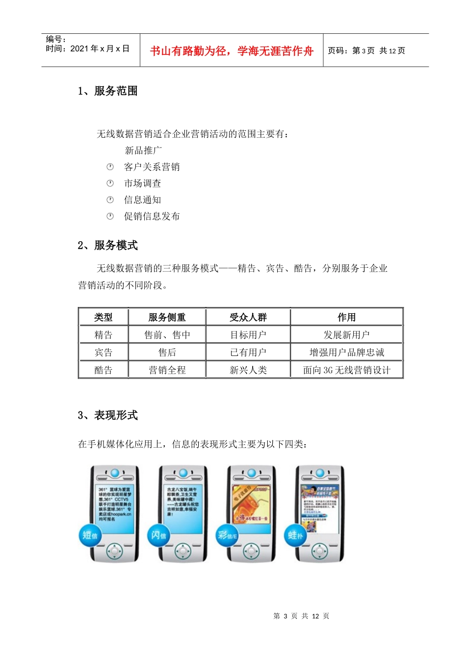07网媒精告无线数据营销方案_第3页