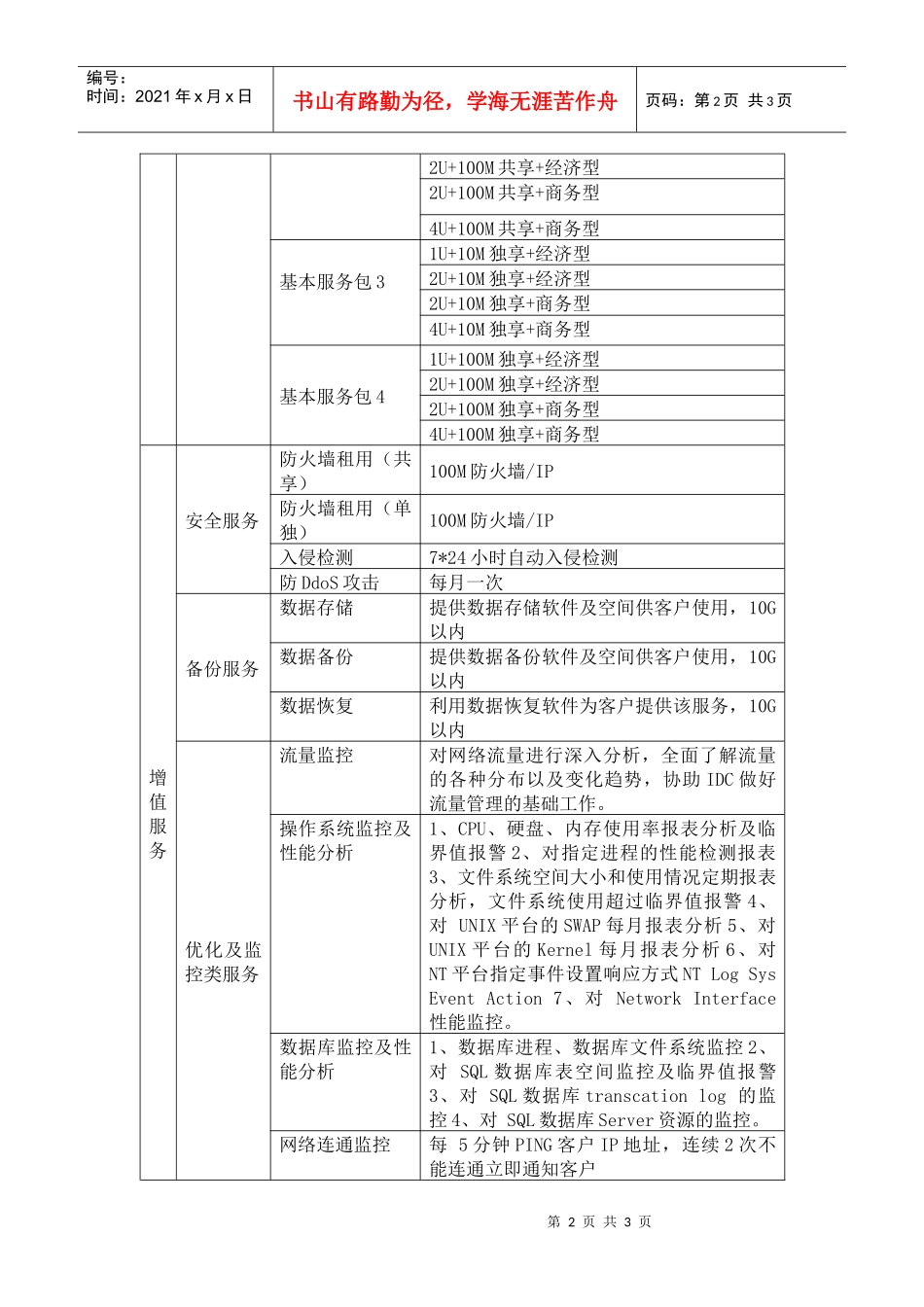 宁波移动信息服务业孵化平台服务项目_第2页