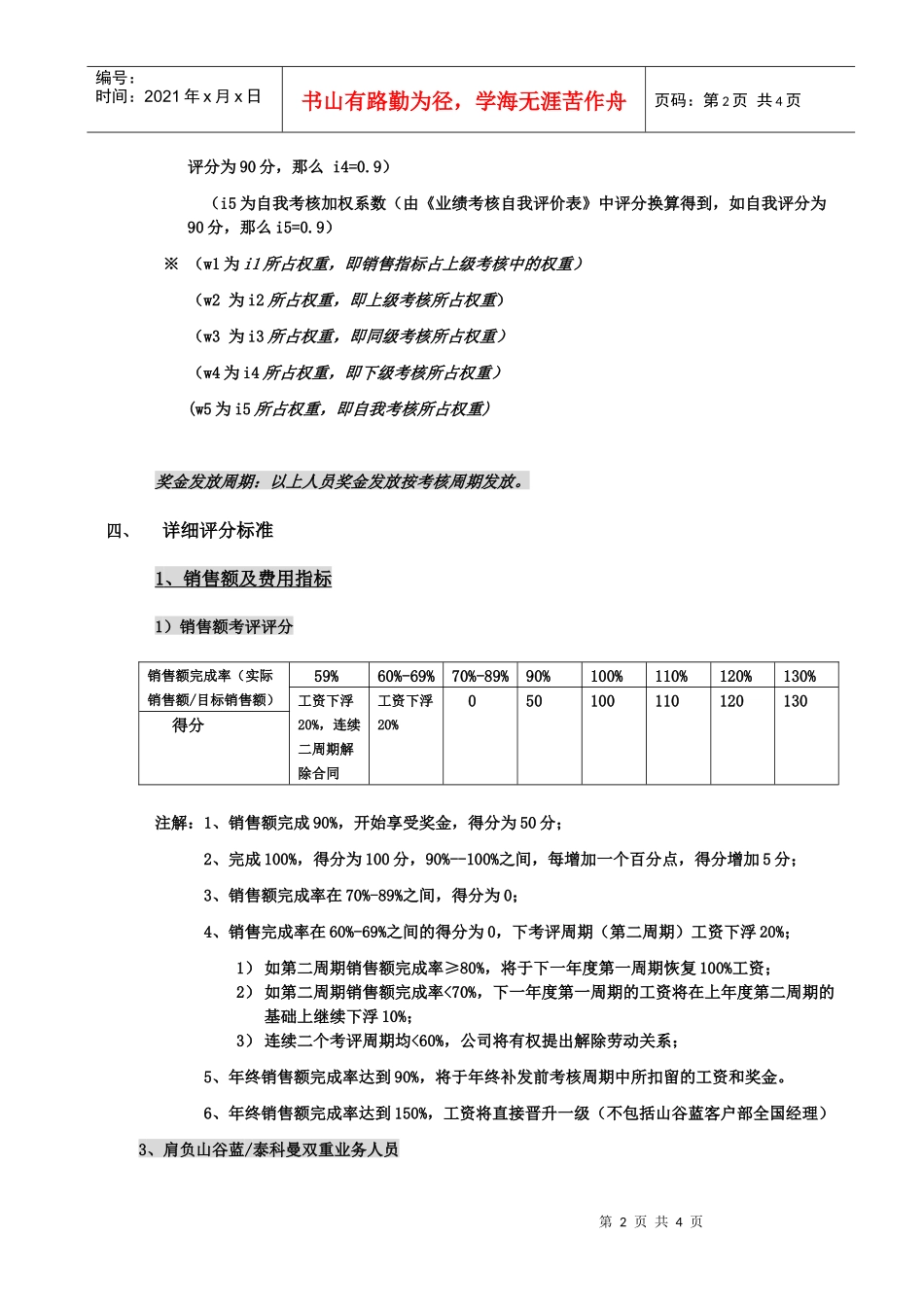 业务人员奖金核算标准_第2页