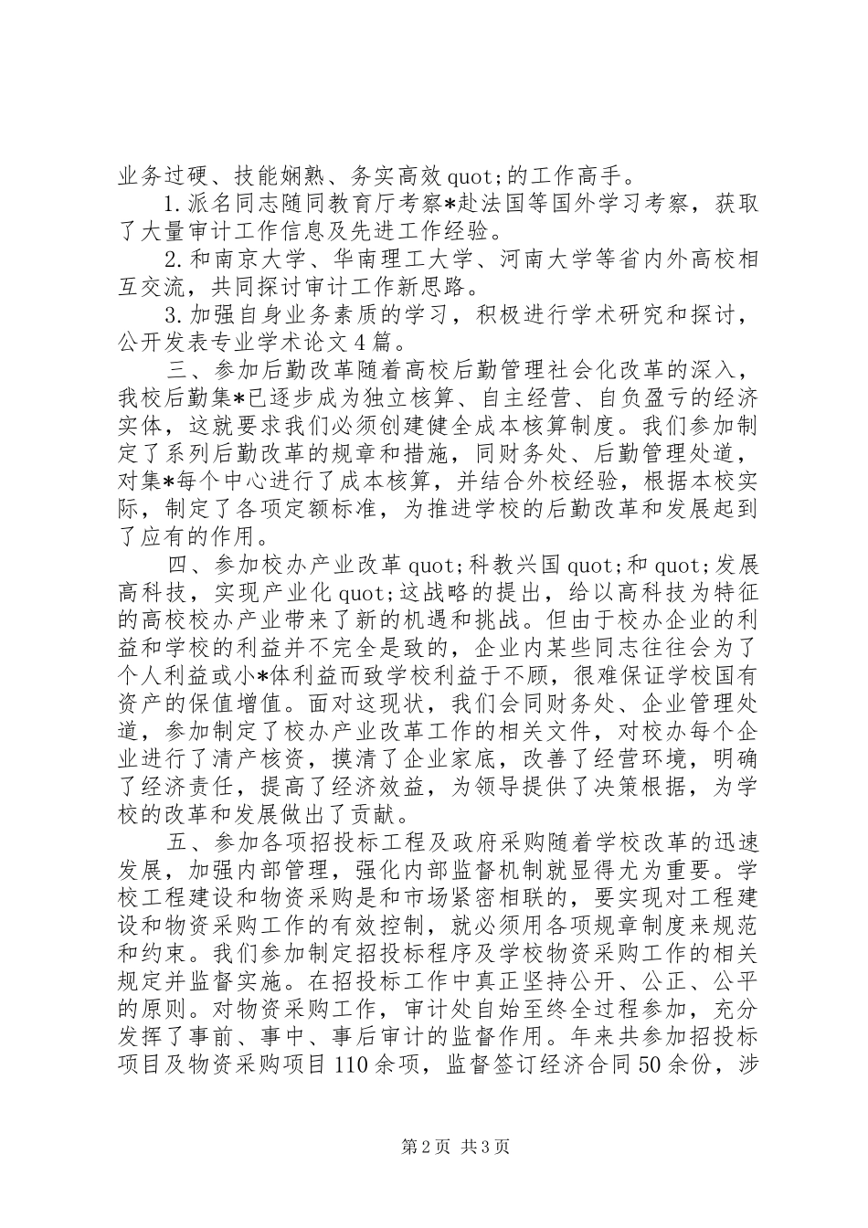 审计处工作总结范文_第2页