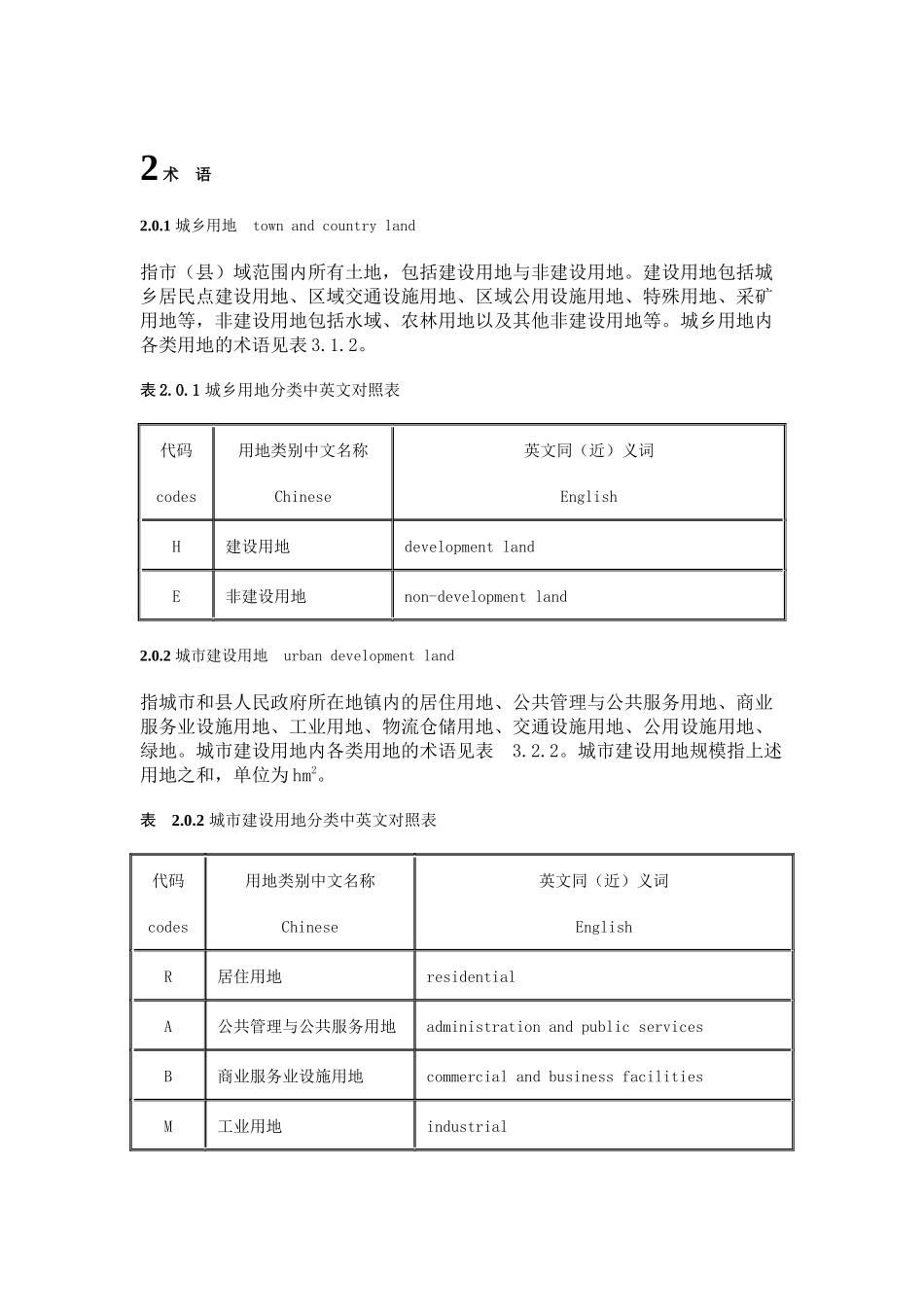 新城市用地分类与规划建设用地标准(XXXX)_第2页
