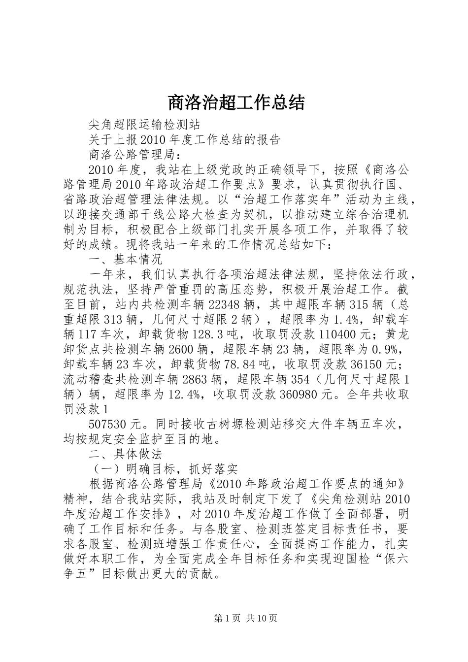 商洛治超工作总结_第1页