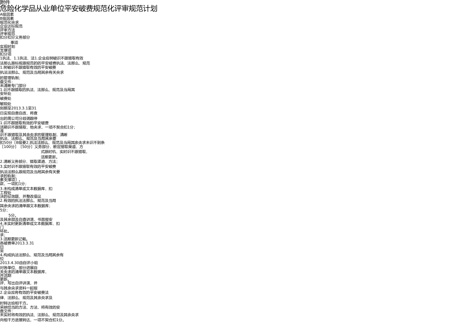 危险化学品企业安全标准化评审标准(自评) _第1页