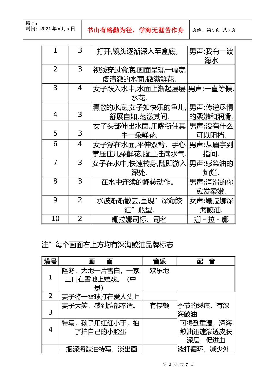 463 姗拉娜企业集团30”CF广告创意_第3页