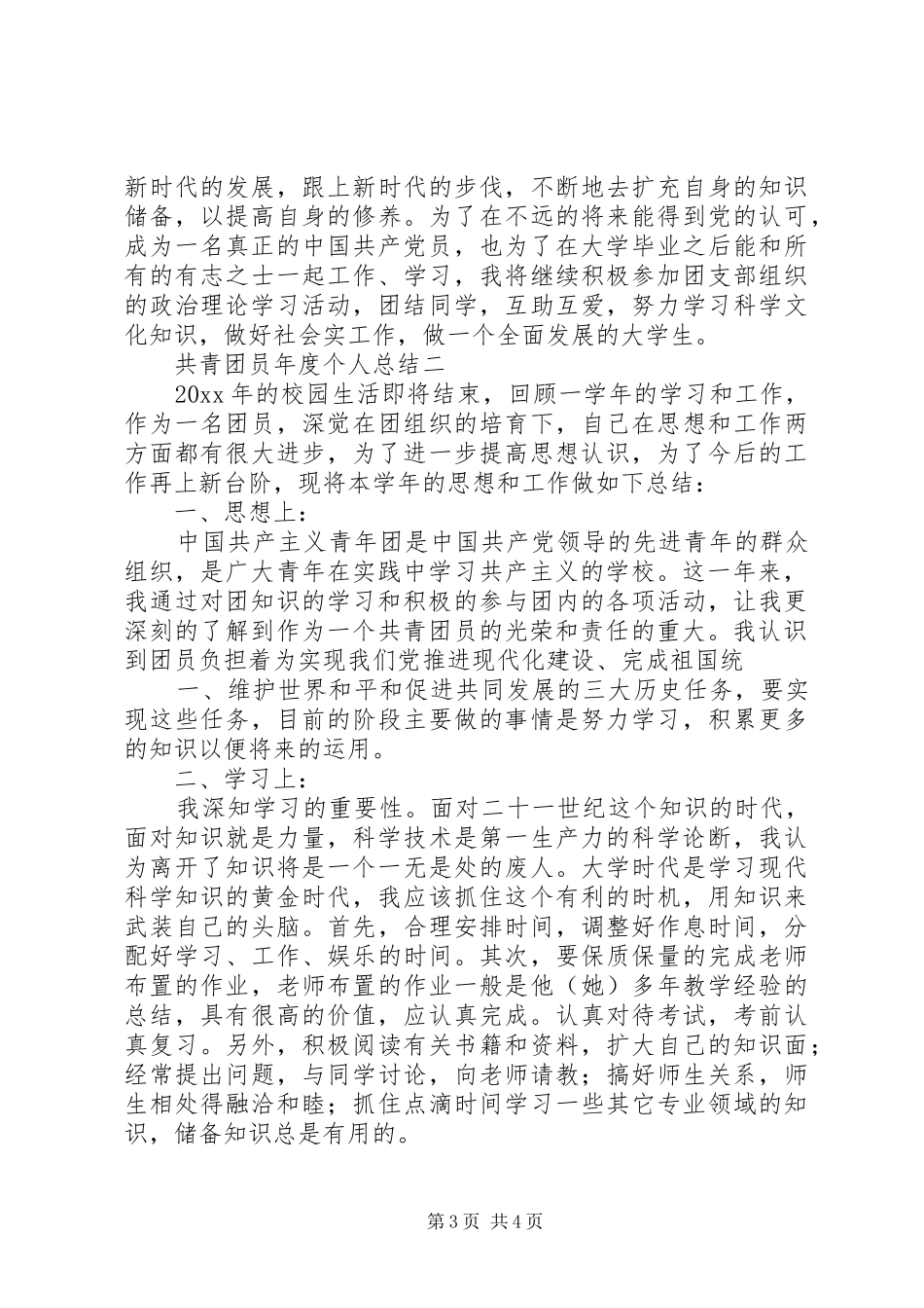 共青团员年度个人总结_第3页