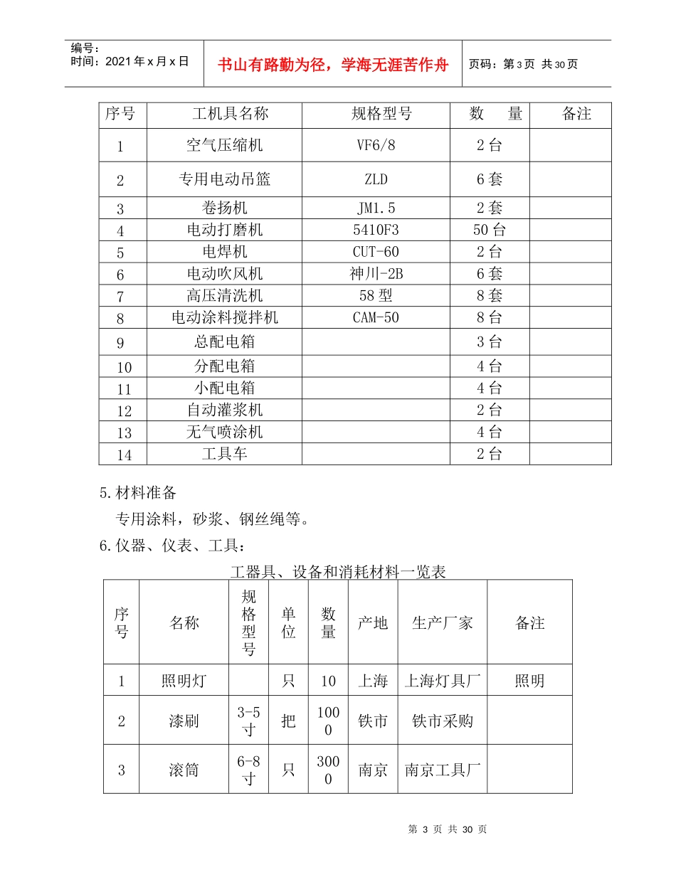 冷却塔内壁防腐施工方案_第3页