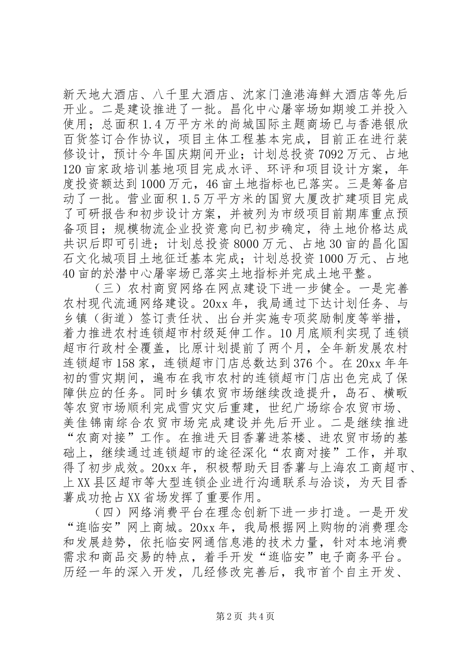 商贸流通工作总结报告范文_第2页