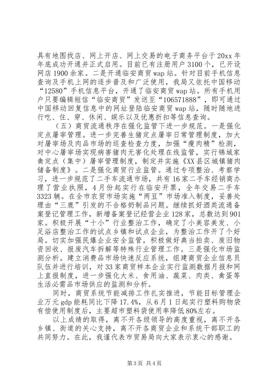 商贸流通工作总结报告范文_第3页