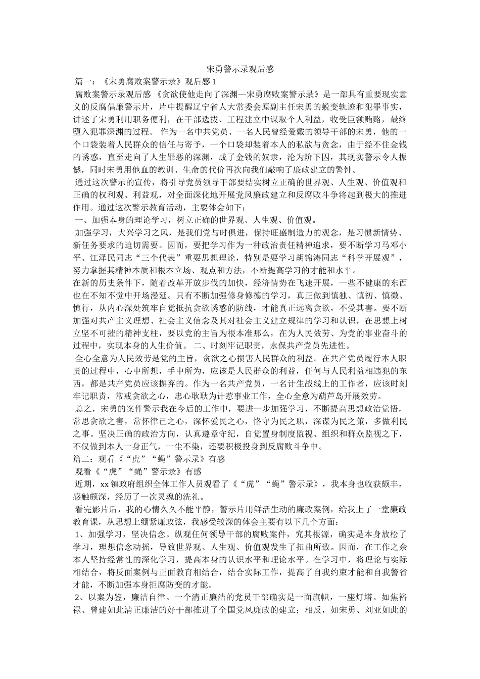 宋勇警示录观后感 _第1页