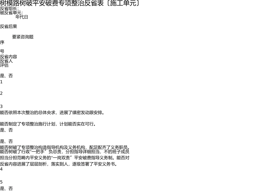 忻阜高速公路建设安全生产专项整治检查表 _第1页