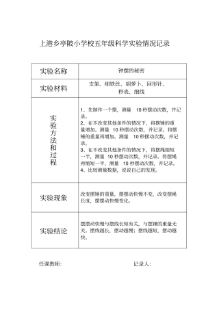 实验情况记录五年级17-18