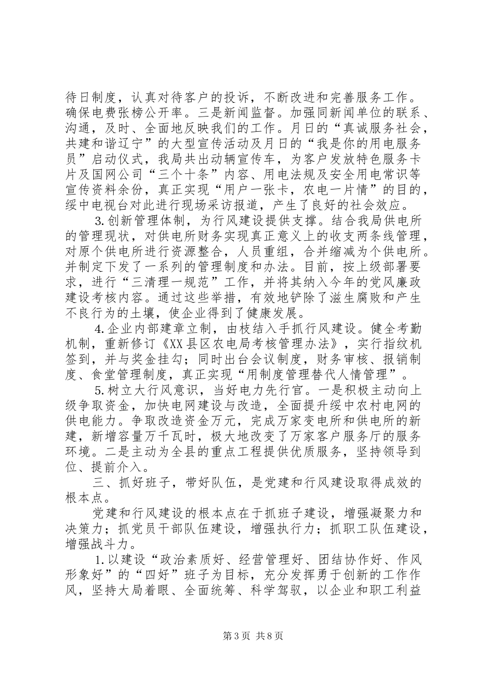 农电局××年度党建行风建设工作总结_第3页