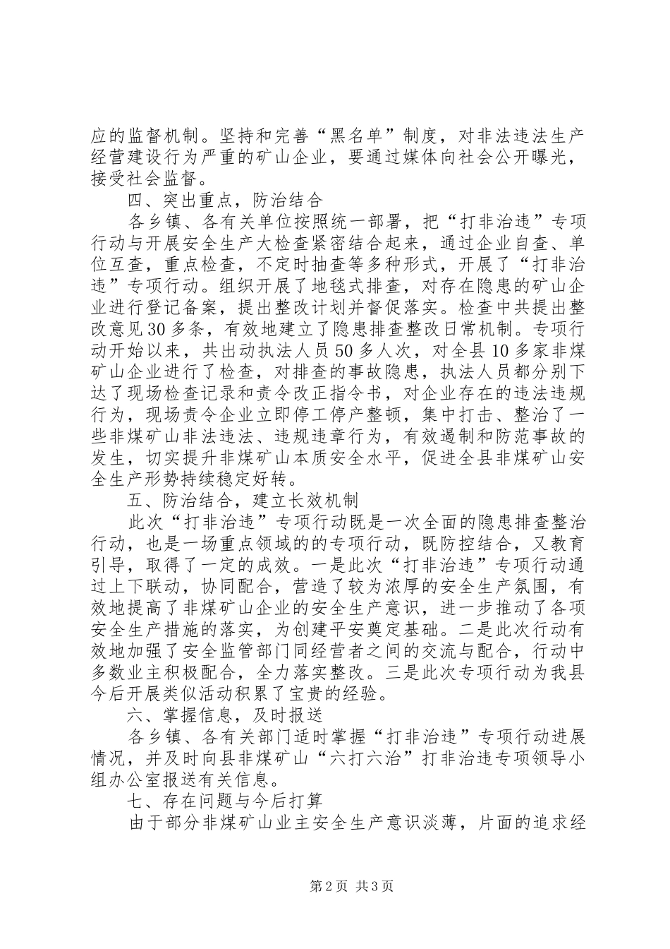 打非治违行动总结_第2页
