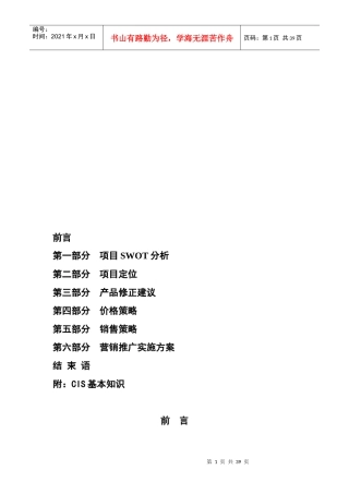 大众营销推广实施全案