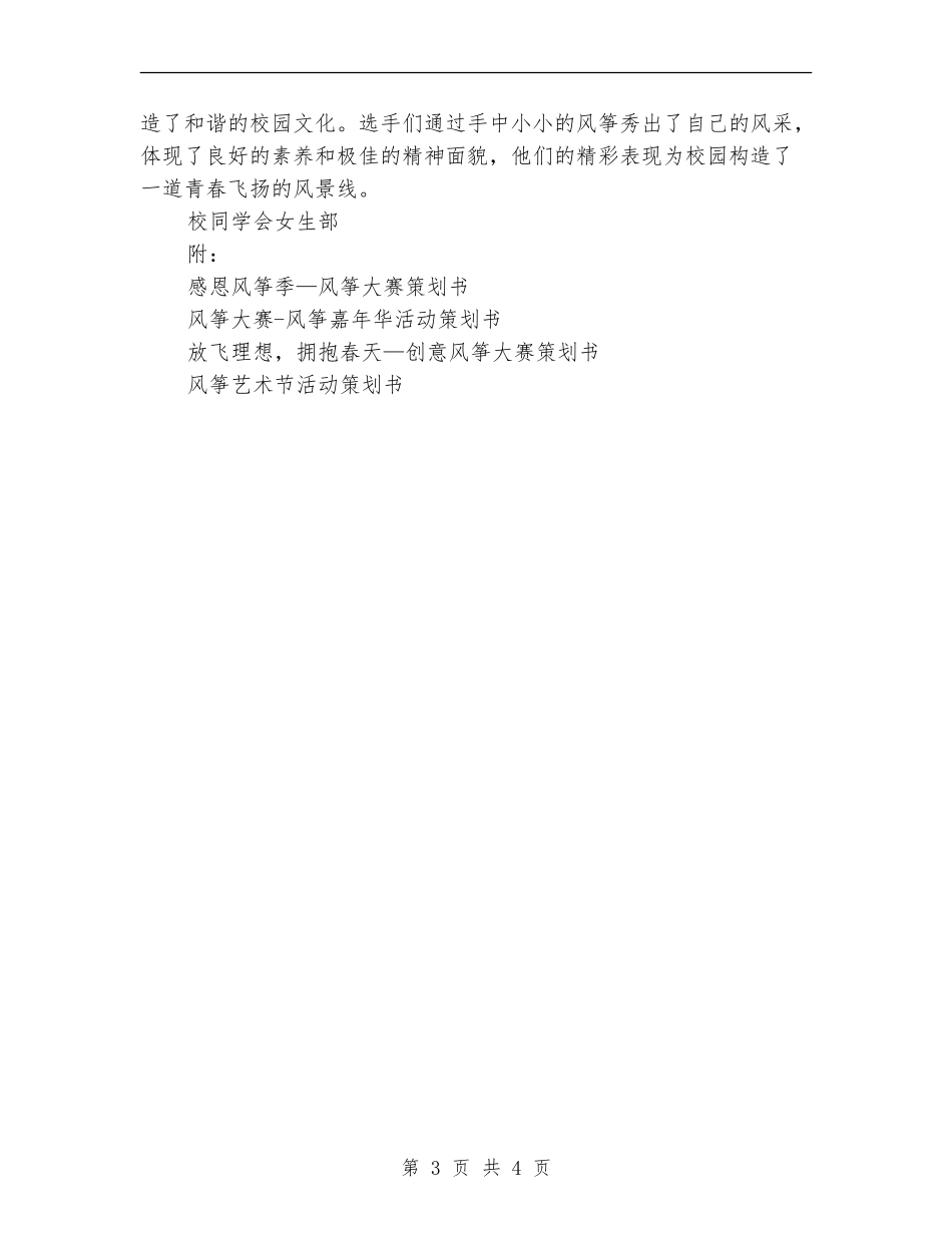 风筝大赛活动总结_第3页