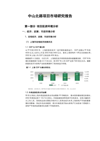 中山北路项目市场研究报告分析