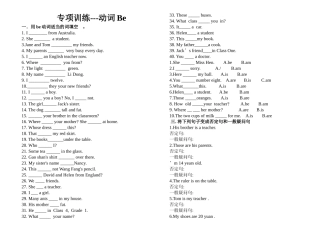 小升初英语语法专项训练2 