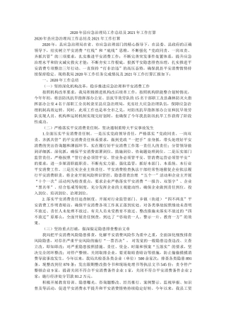 县应急管理局工作总结及工作计划参考 